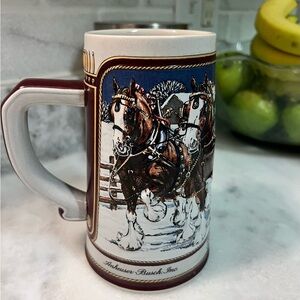 Budweiser Clydesdale Beer Stein - 1989 Collector’s Series Clydesdales